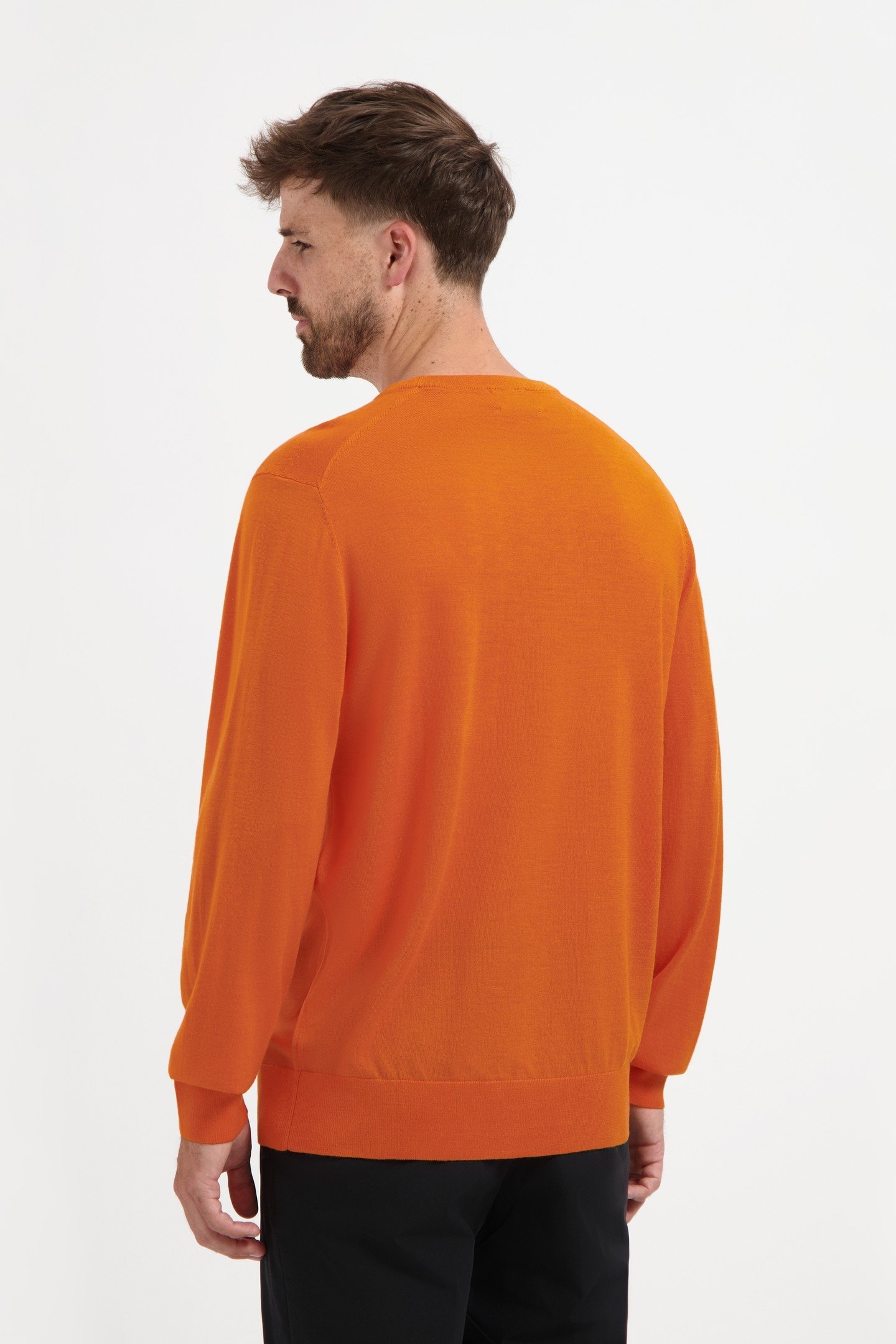 CREW NECK 100% MERINO CURCUMA ORANGE 3