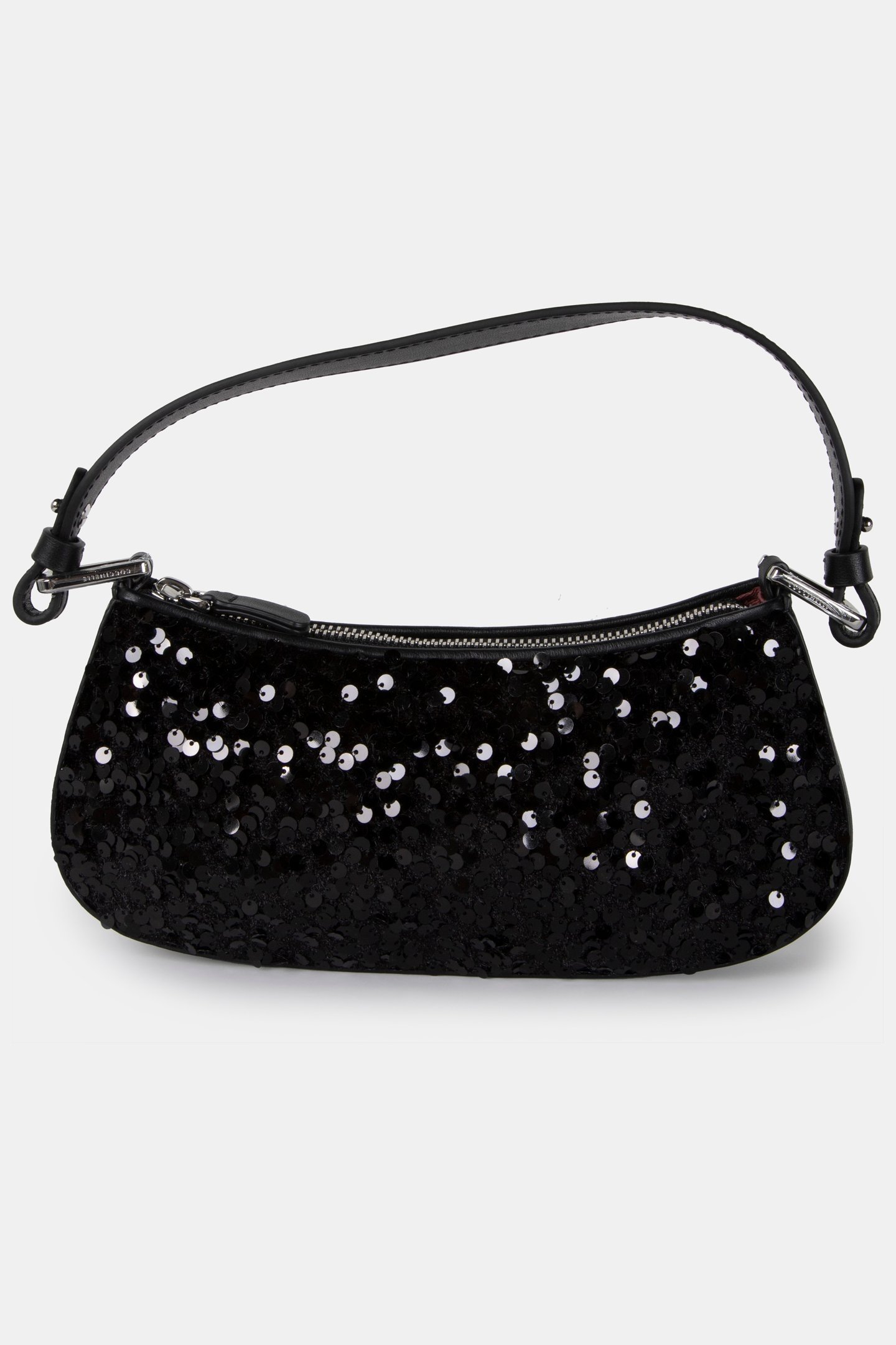 MINI SHOULDER BAG IN LEATHER IN BLACK SEQUIN 2