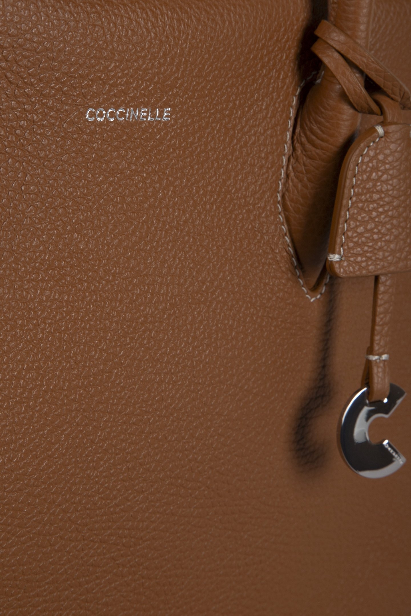 LEATHER MEDIUM SATCHEL BAG IN BROWN 5