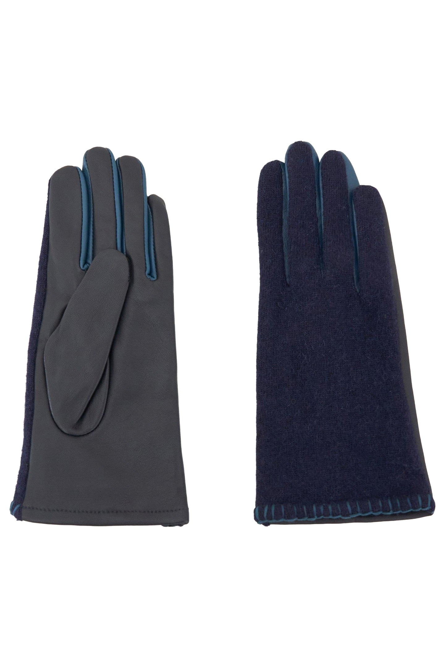 LUCIE LEATHER GLOVE DARK NAVY 1