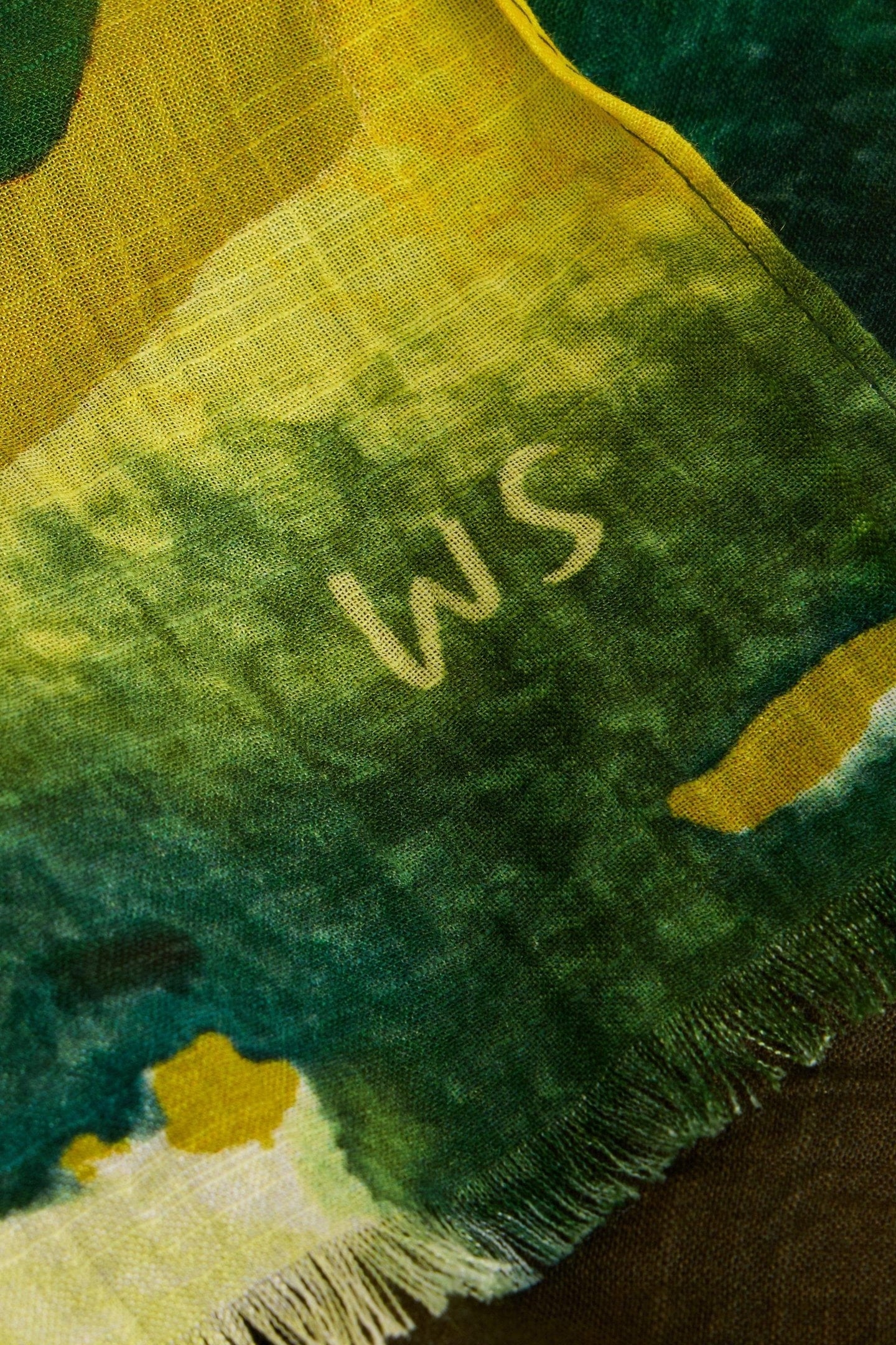 ABSTRACT FLORAL PRINT SCARF GREEN MULTI 3