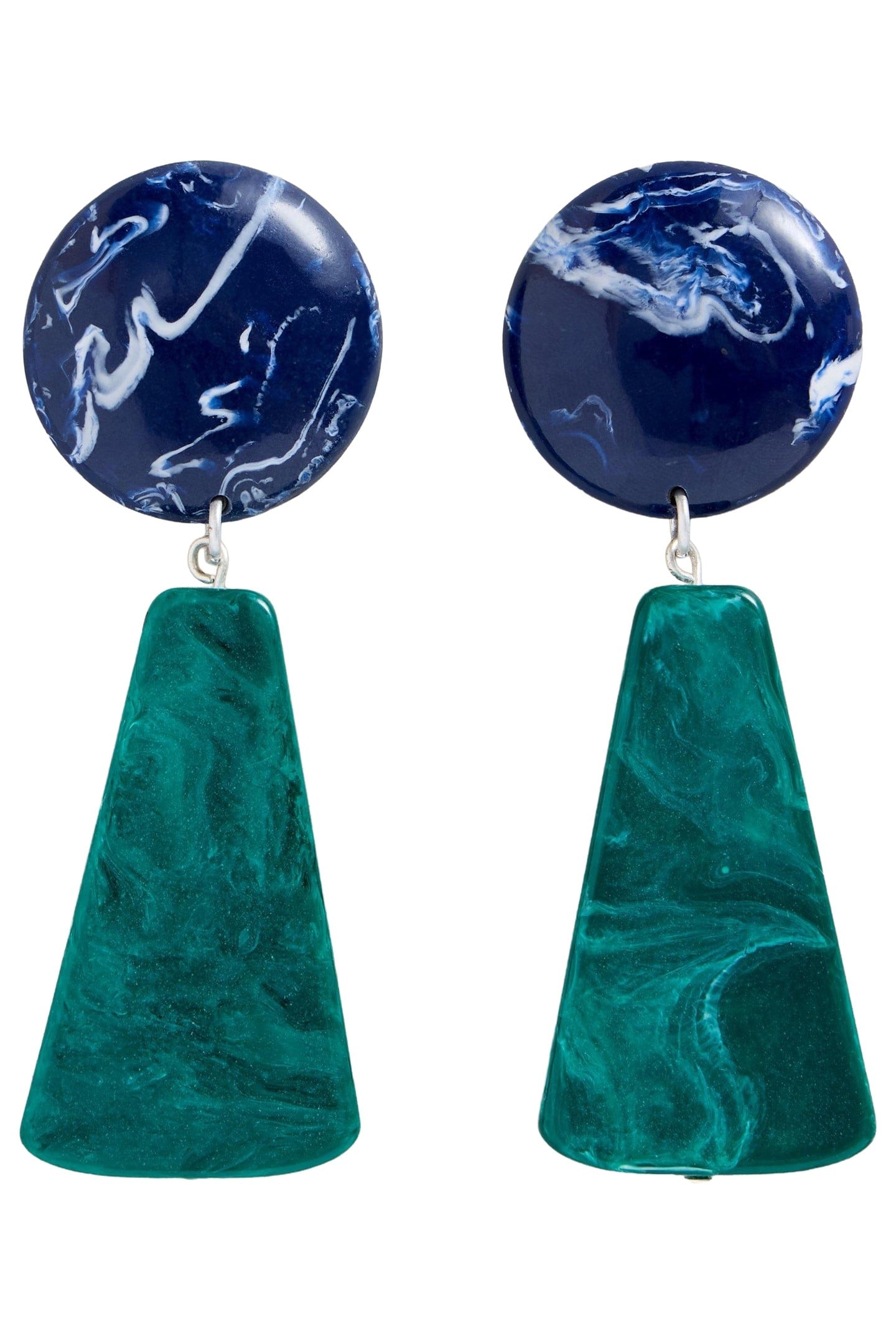 BELLA RESIN DROP EARRING TEAL MULTI 1