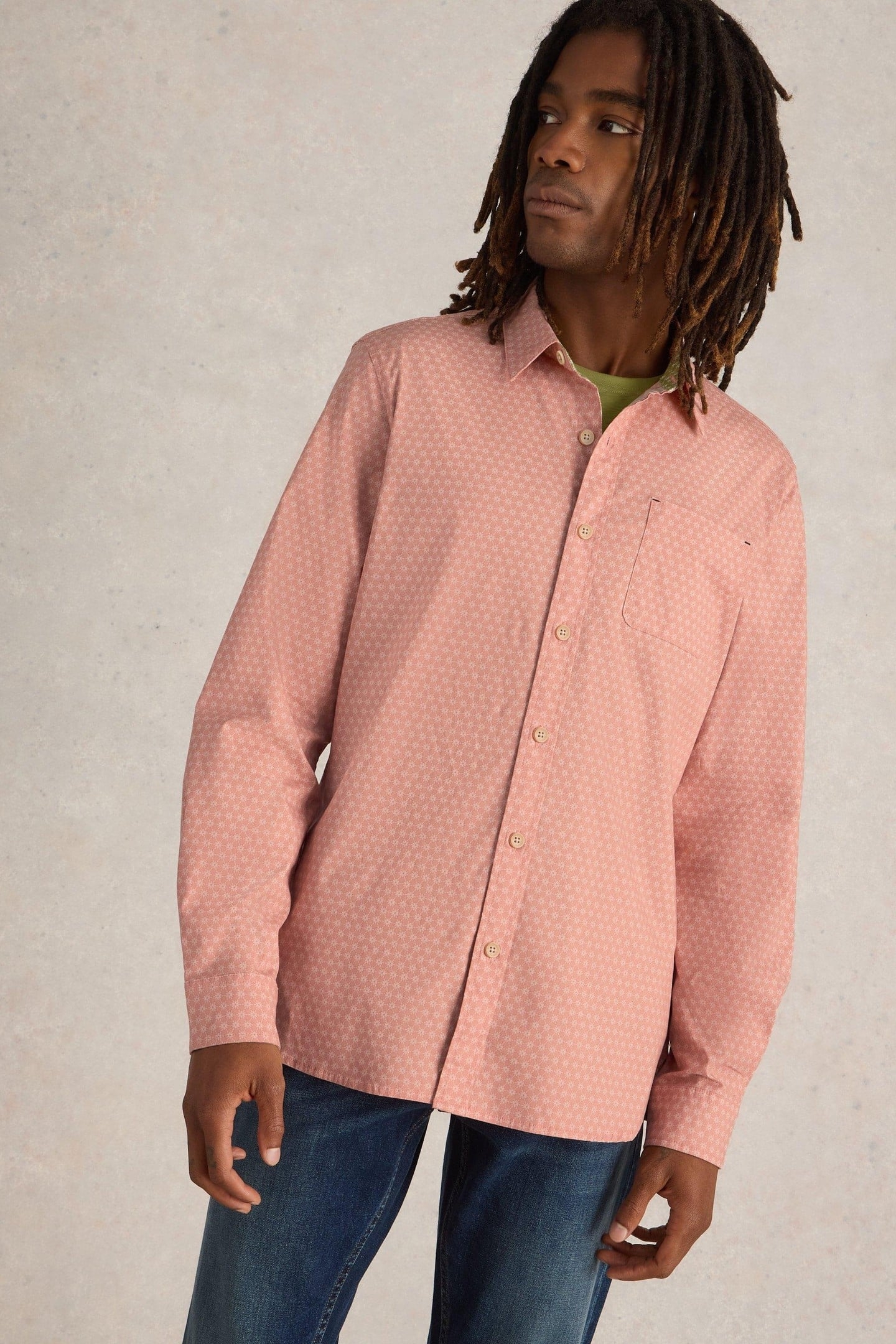 MINI FLOWER PRINTED SHIRT PINK PRINT 1