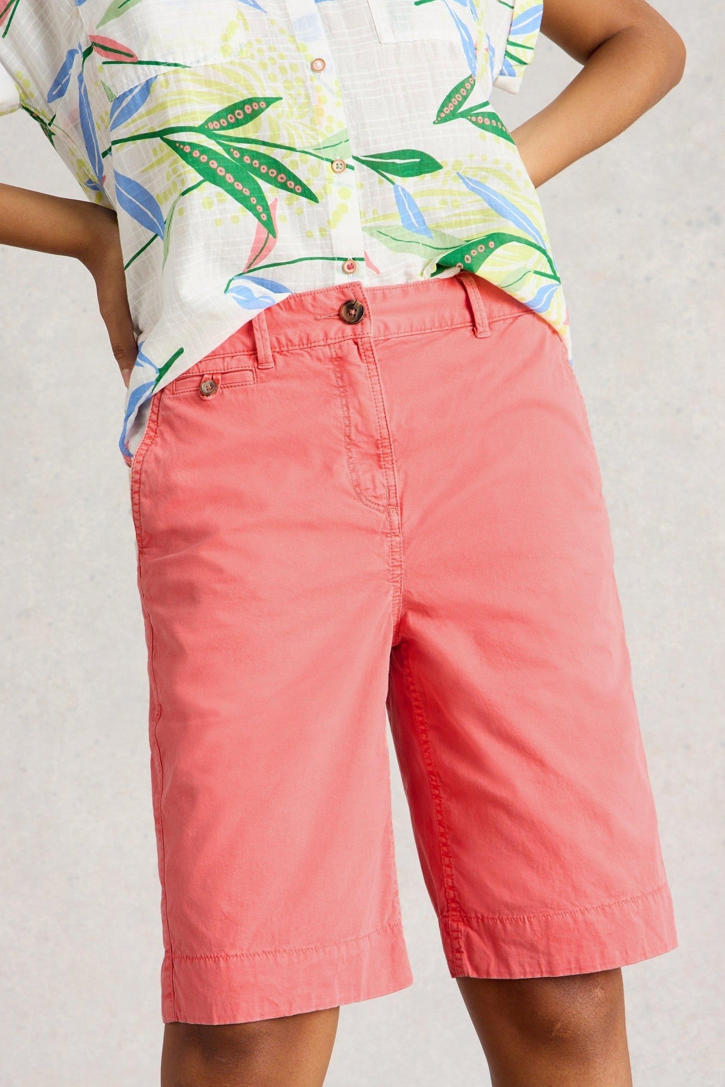 HAYLEY ORGANIC CHINO SHORT MID PINK 1