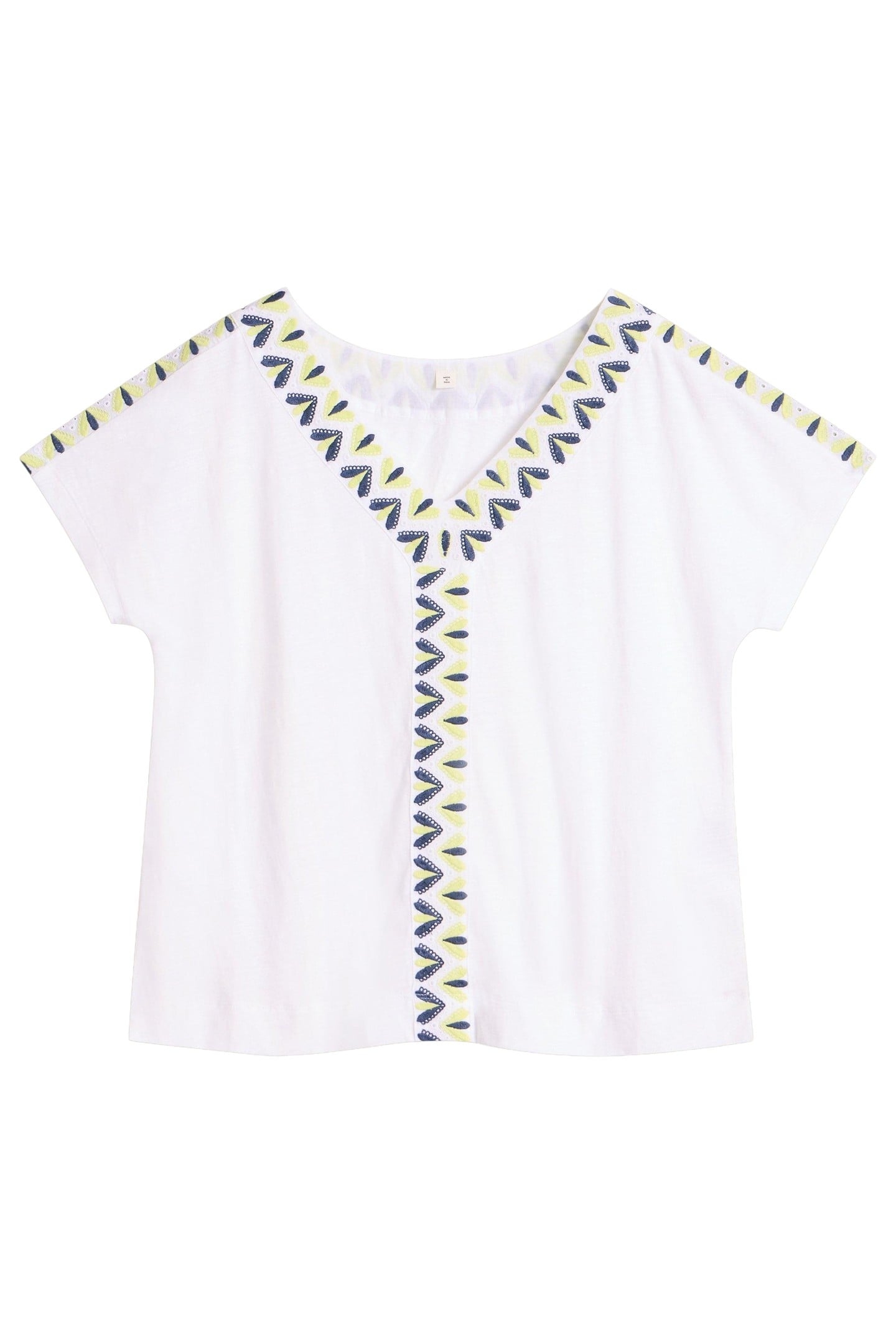 NEVA EMBROIDERED TOP WHITE MULTI 4
