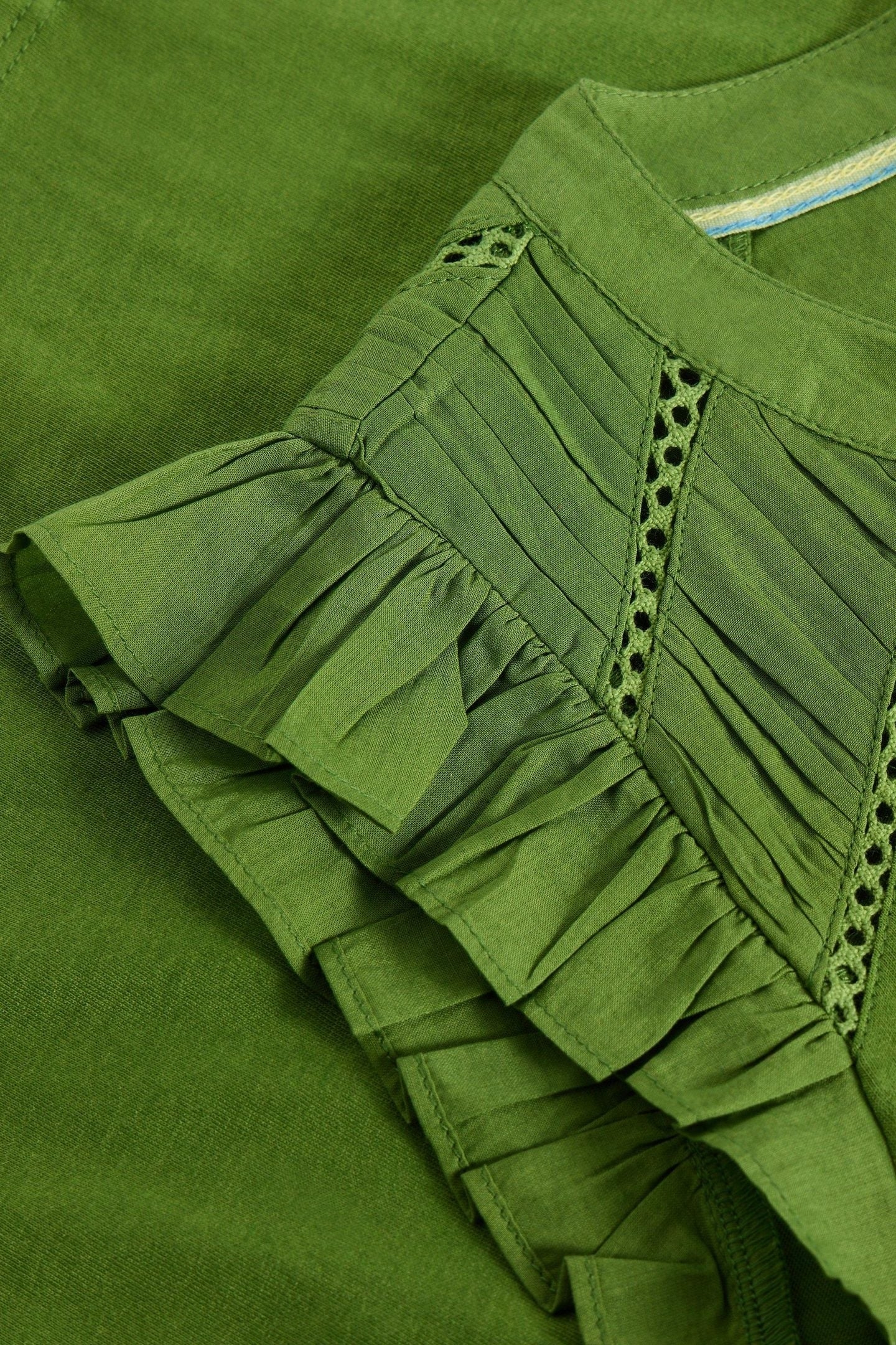 PAIGE FRILL MIX TOP BRIGHT GREEN 5