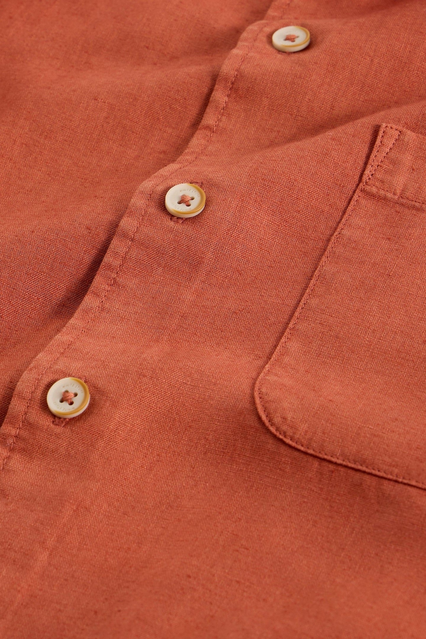 ELY LINEN COTTON SS SHIRT DARK ORANGE 6