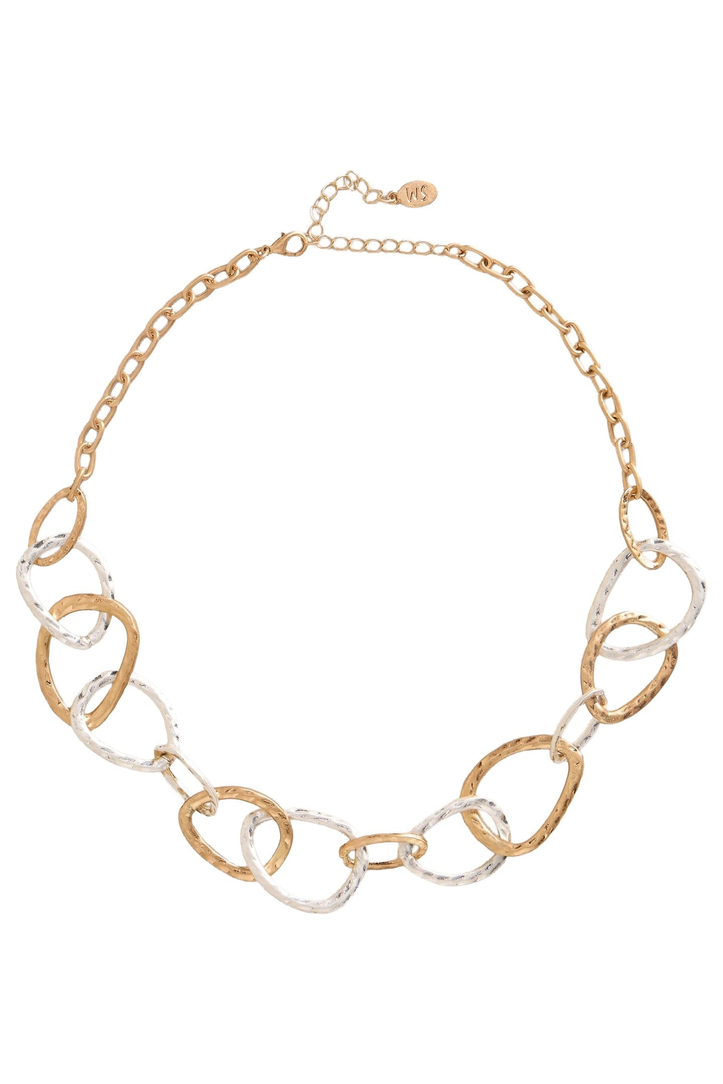 LINK NECKLACE MIXED METALLIC 1