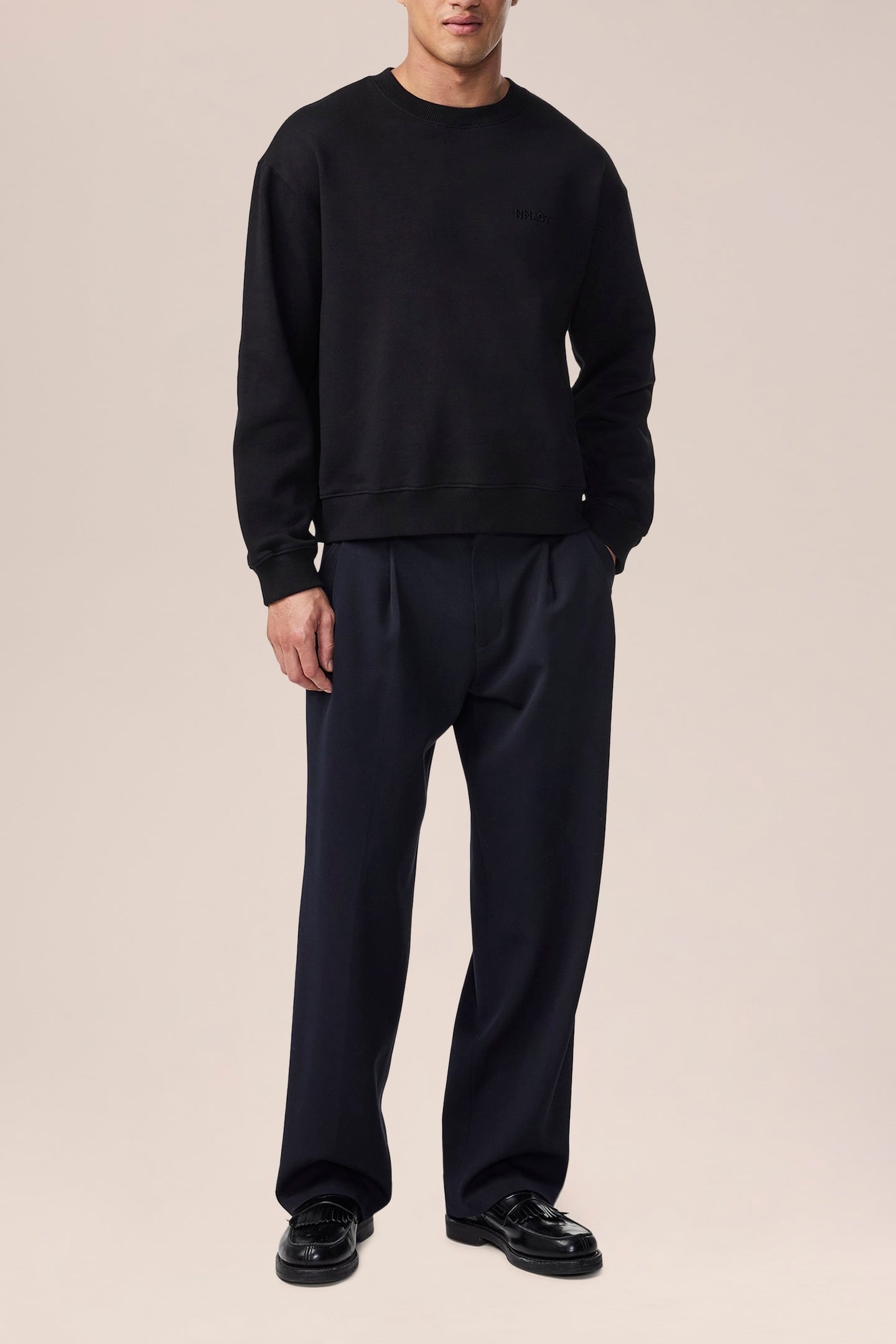 DAVID CREWNECK SWEATSHIRT BLACK 1