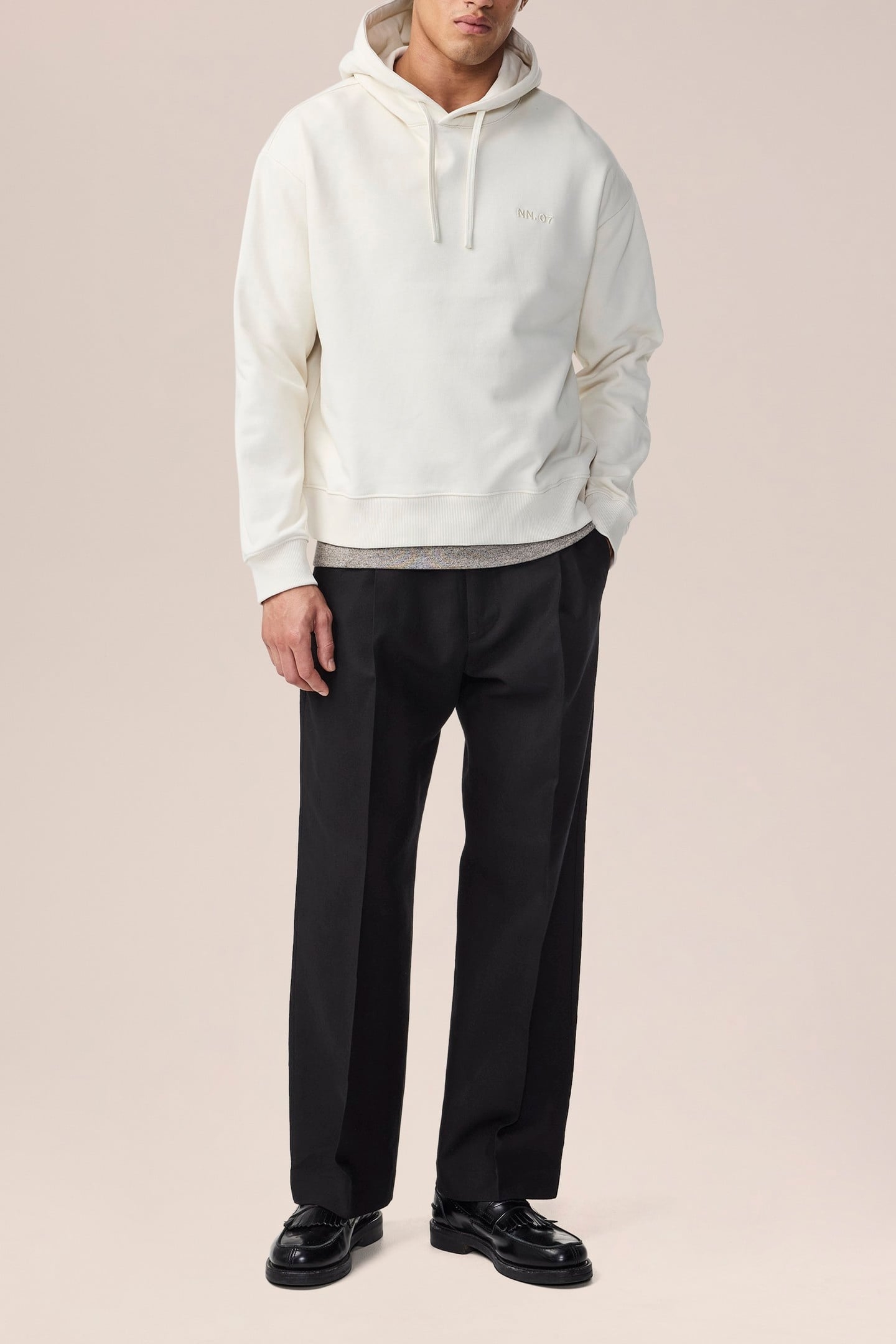 DAVID HOODIE SWEATSHIRT IVORY 2