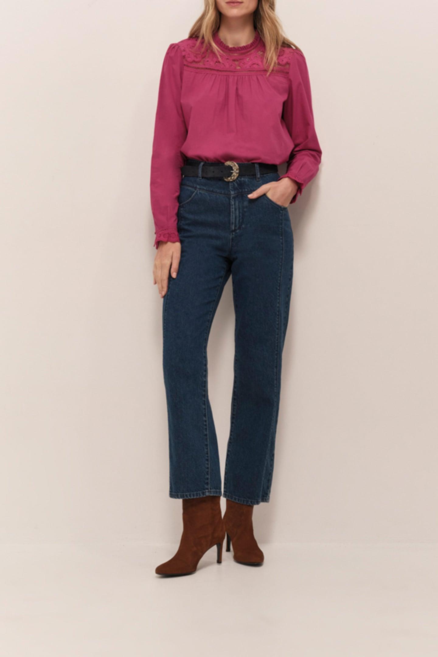 Chemisier Bleu ONE STEP En Jean/coton - Taille 38, Occasion Très Bon état