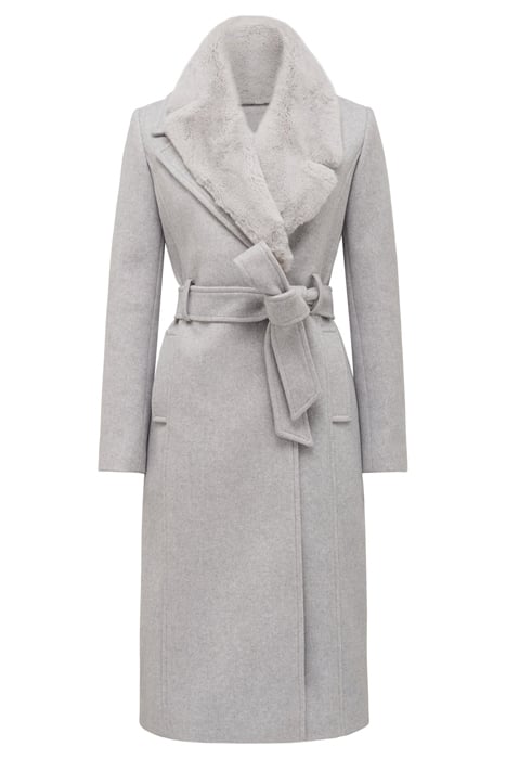 CHARLIE FAUX FUR COLLAR COAT GREY 6