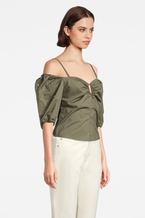 IRVIN BLUSA POPELINE STONE GREEN 3