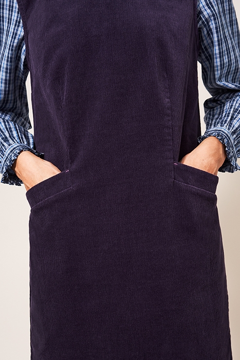 LOTHBURY ORGANIC CORD PINNY DARK PURPLE 4