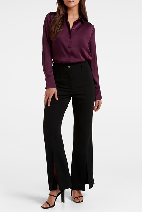 LILA LONGLINE SATIN SHIRT EGGPLANT PURPLE 3