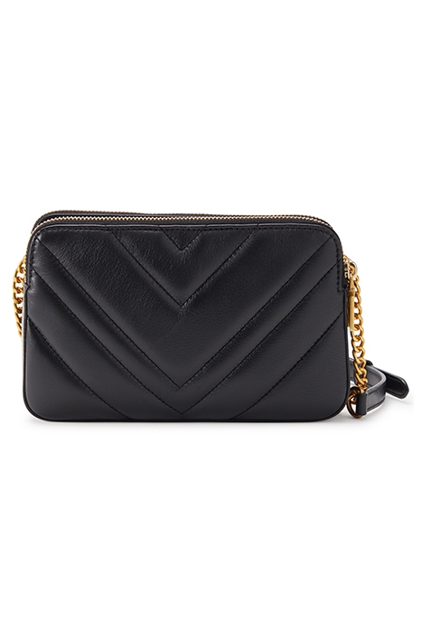 VIVIAN - DBL ZIP CROSSBODY BLACK/GOLD 2