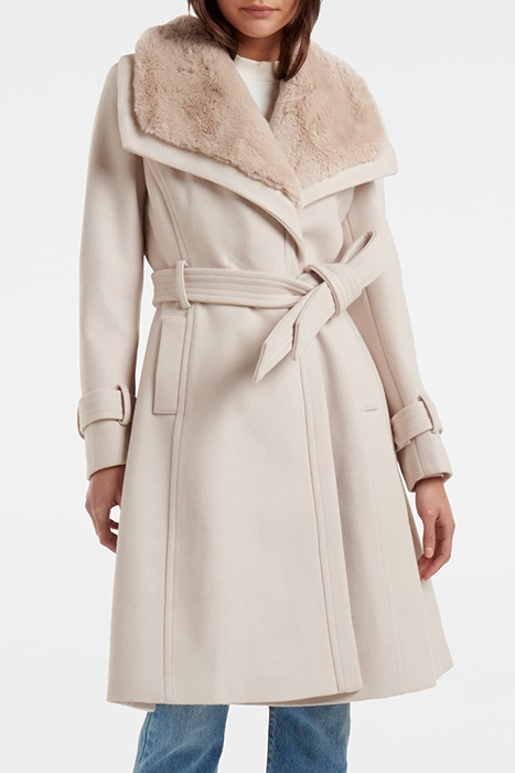 TEGAN FUR COLLAR COAT CREAM 1