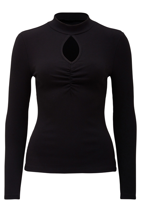 MEREDITH KEYHOLE RUCHED TOP BLACK 6