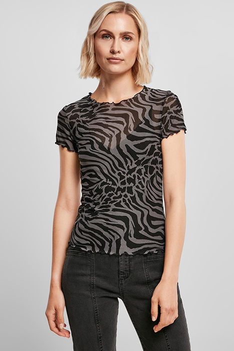 LADIES MESH TEE ASPHALT/BLACK 2