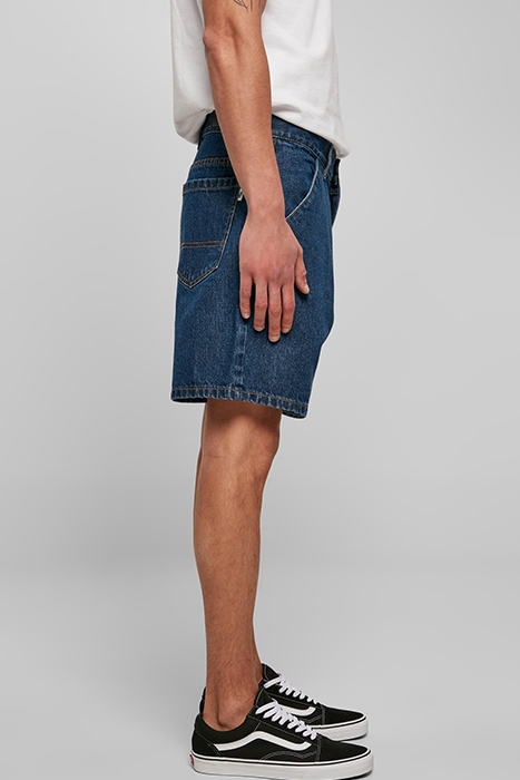 ORGANIC DENIM BERMUDA SHORTS MID INDIGO WASHED 5