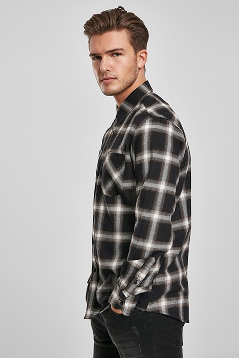 CHECKED FLANELL SHIRT 6 BLACK/WHITE 6