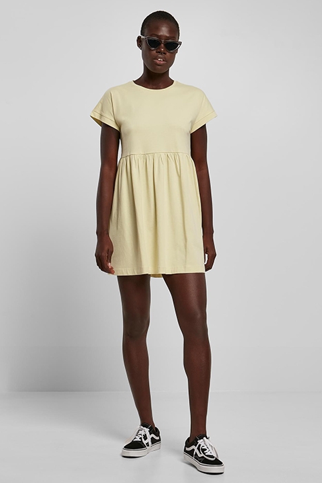 LADIES ORGANIC EMPIRE VALANCE TEE DRESS SOFTYELLOW 4