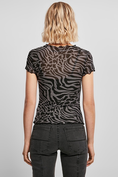 LADIES MESH TEE ASPHALT/BLACK 3