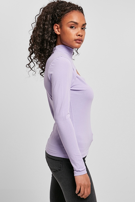 LADIES CUT-OUT TURTLENECK LONGSLEEVE LAVENDER 5