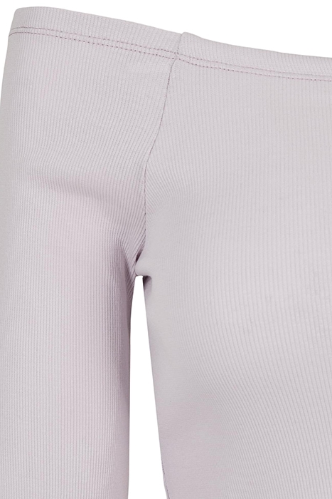 LADIES OFF SHOULDER RIB LONGSLEEVE SOFTLILAC 7