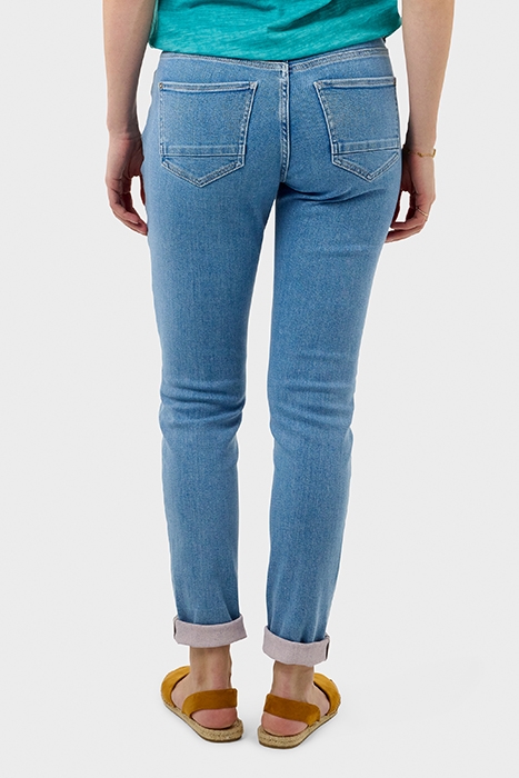 SKINNY HIGH WAIST WASHED DENIM MID BLUE DENIM 2