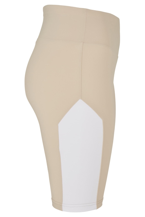 LADIES COLOR BLOCK CYCLE SHORTS SOFTSEAGRASS/WHITE 7