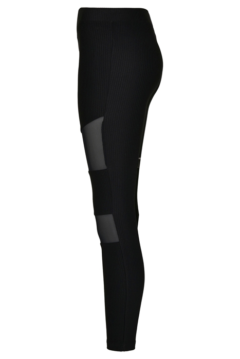 LADIES TECH MESH RIB LEGGINGS BLACK 8