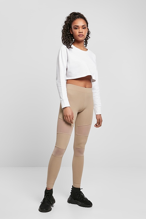 LADIES TECH MESH LEGGINGS SOFTTAUPE 4