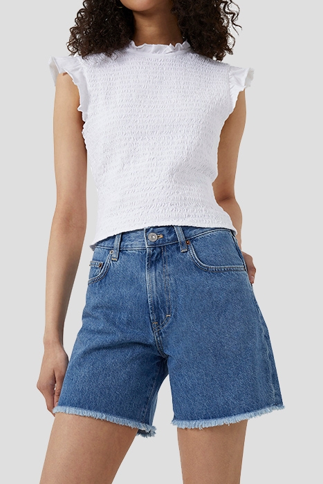 PIPER ORGNIC DNM BOYFRND SHRTS MID BLUE 2