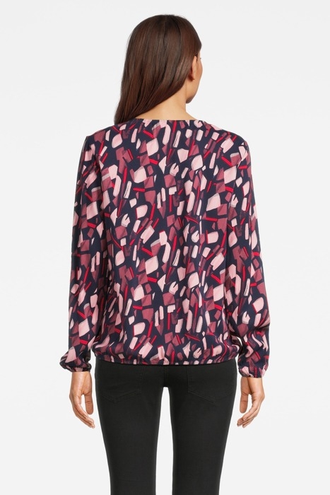 BLOUSE OTHER ON ABSTRACT MOTIFS ON FLOWY VISCOSE STRETCH BOR 2