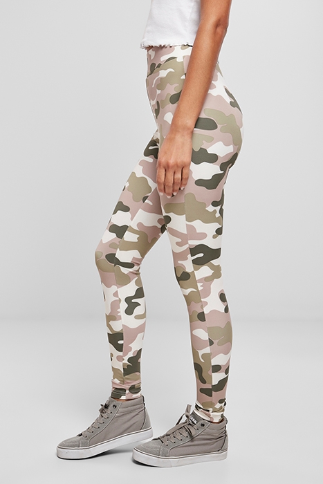 LADIES HIGH WAIST CAMO TECH LEGGINGS DUSKROSE CAMO 6