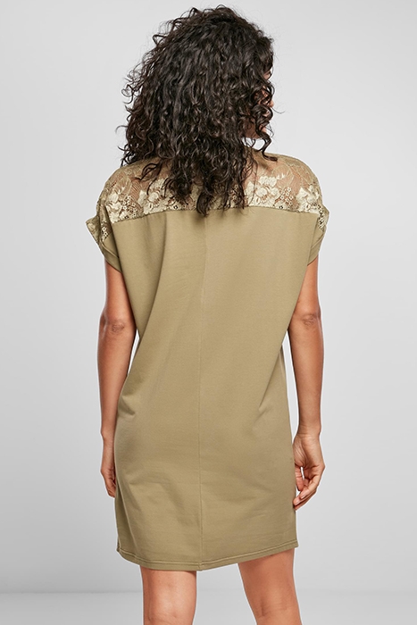 LADIES LACE TEE DRESS KHAKI 3