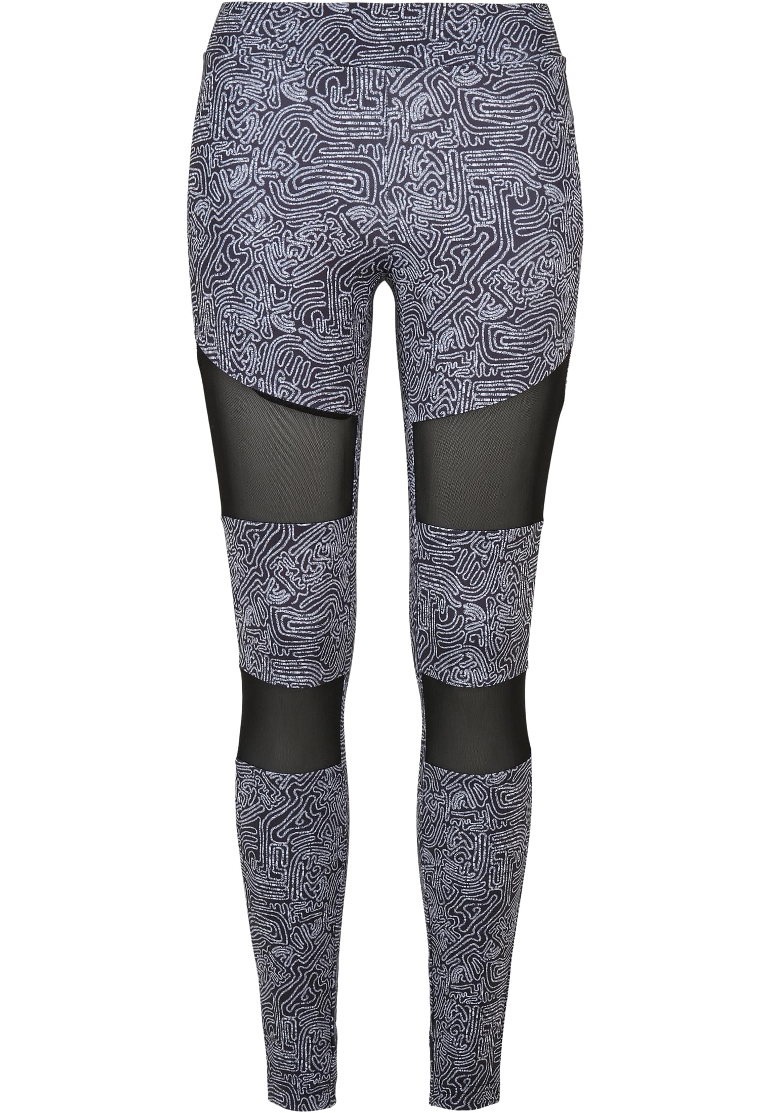 LADIES TECH MESH AOP LEGGINGS BLACKZEN 1