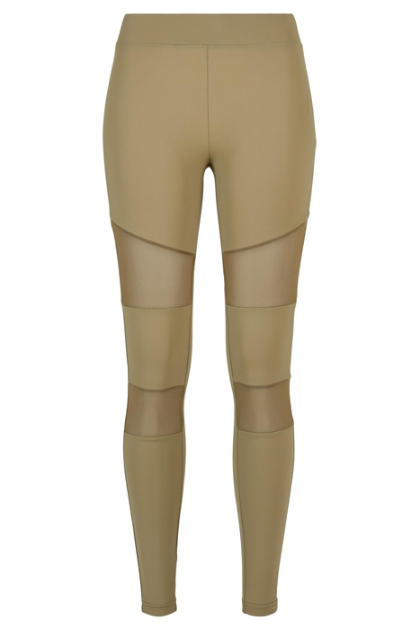 LADIES TECH MESH LEGGINGS KHAKI 1