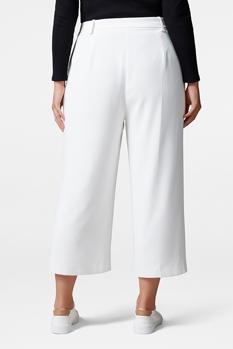 ARI CURVE BELTED CULOTTE PANTS PORCELAIN 3