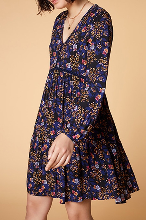 RADJA - 70'S NAVY FLORAL PRINT DRESS 1