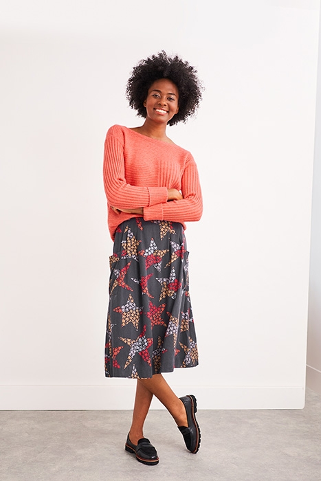 CAMILLA MIDI SKIRT GREY MLT 4