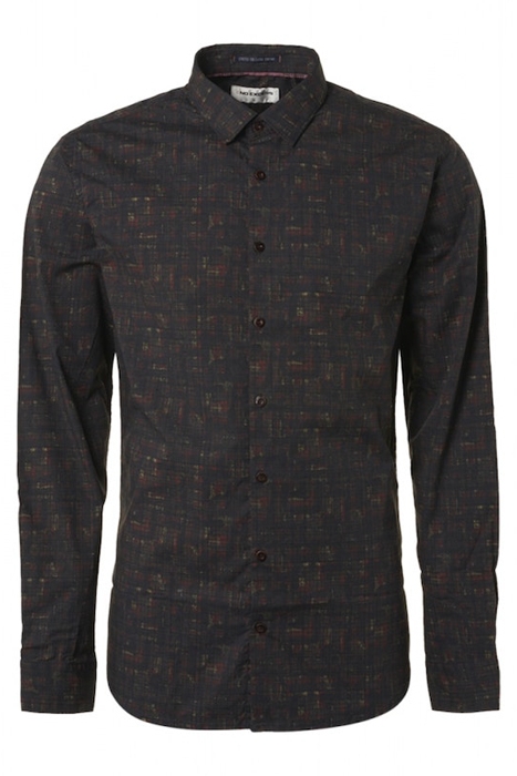 SHIRT STRETCH ALLOVER PRINTED BROWN 1