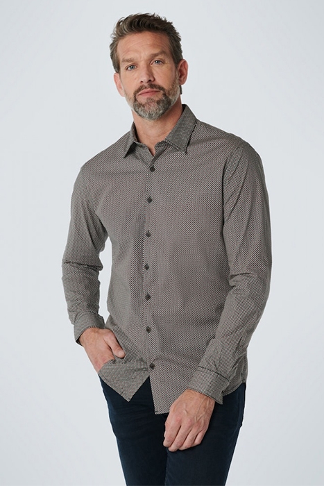 SHIRT STRETCH ALLOVER PRINTED RESPONSIBLE CHOICE PORT WINE 2