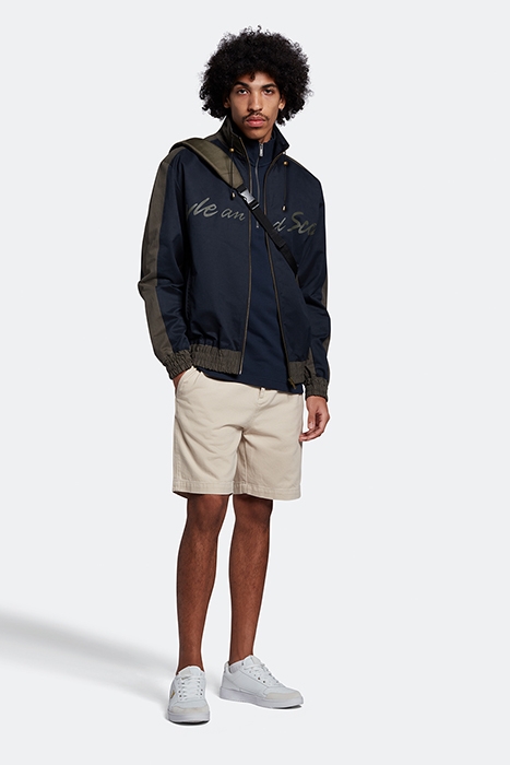 PANELLED SPORT JACKET DARK NAVY/ OLIVE 3