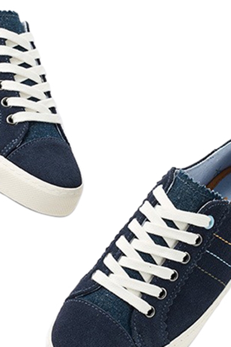 BAILEY SUEDE LACE UP TRAINERS NAVY 4
