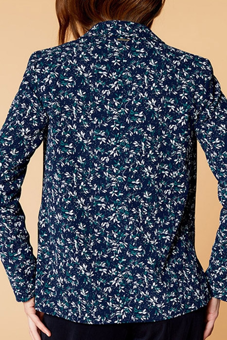 VERTU - NAVY SUIT JACKET WITH FROSTED FLOWER PRINT 2