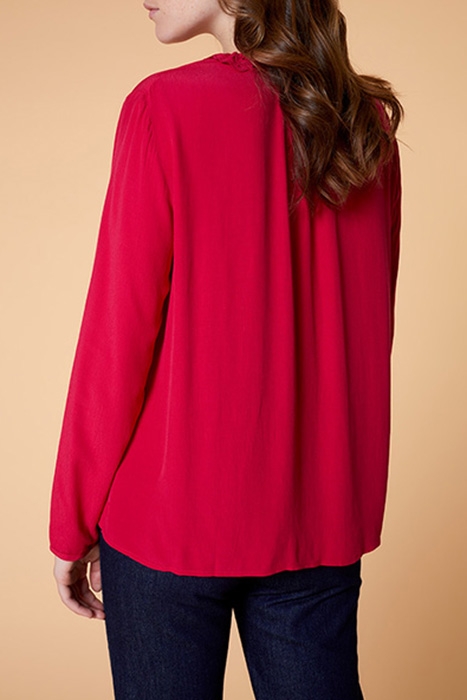 COLETA - FUCHSIA FLOWING BLOUSE WITH RUFFLES 2