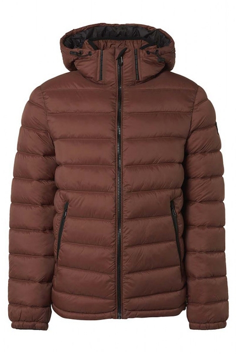 JACKET SHORT FIT HOODED RECYCLED PADDING BRANDY 1