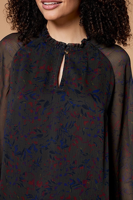 CARTER - KHAKI BLOUSE WITH FOLIAGE PRINT 3